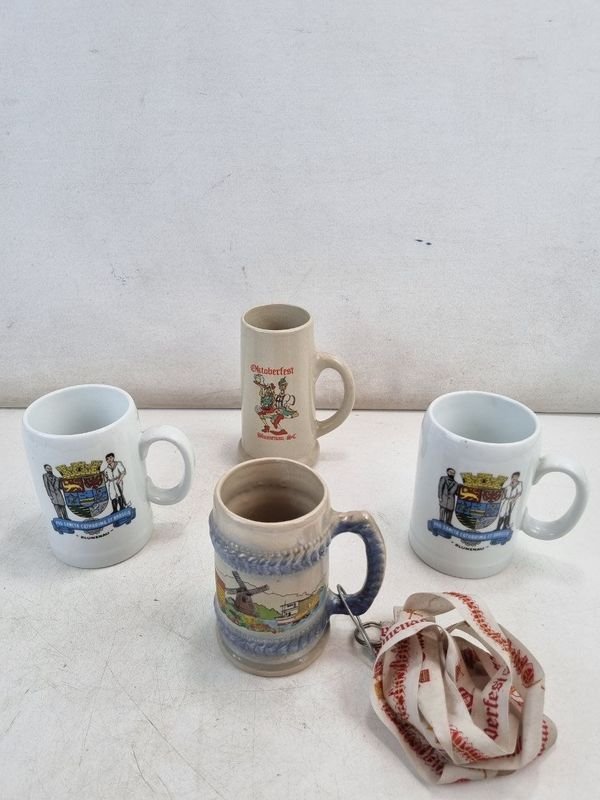 Set de 4 Jarras y Tazas Cerveceras Souvenir Oktoberfest - imagen 1