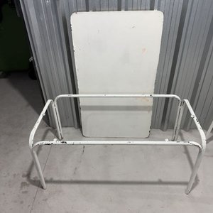 Juego de 2 Mesas Rectangulares Blancas Desmontables - imagen 10