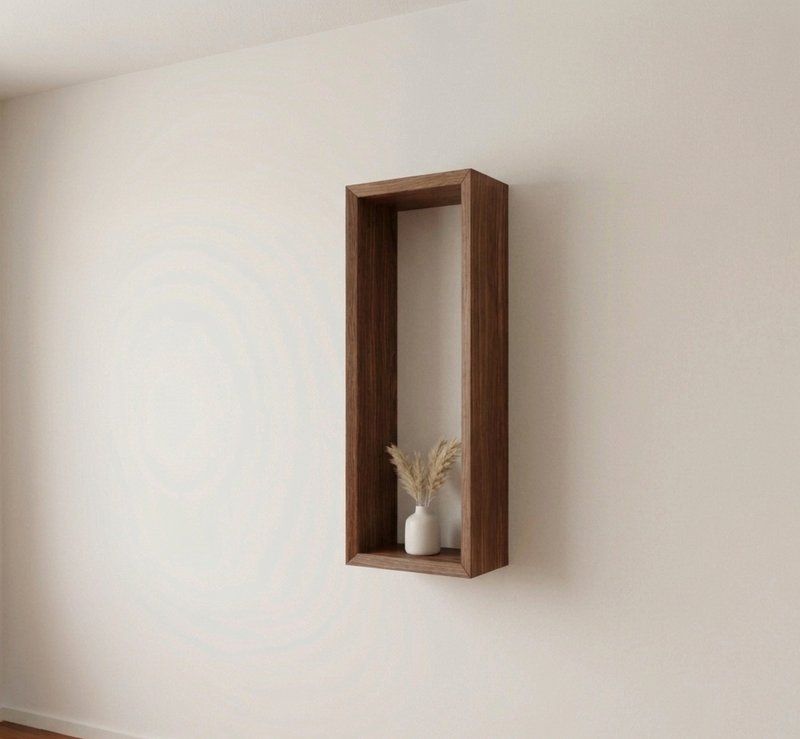 Estante Vertical de Pared en Madera de Pino
