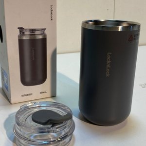 3 Vasos Térmicos LocknLock 350 ml Gris Oscuro con Tapa - imagen 3