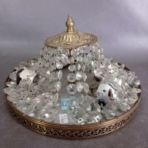 Colgante de Techo Bronce y Vidrio Estilo "Bolsa" con 3 Luces - imagen 2