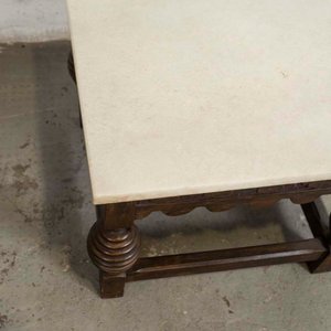Mesa de Living Tallada con Tapa de Mármol - imagen 2