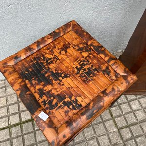 Mesa de Ratan Estilo Oriental y Pedestal de Madera - imagen 6
