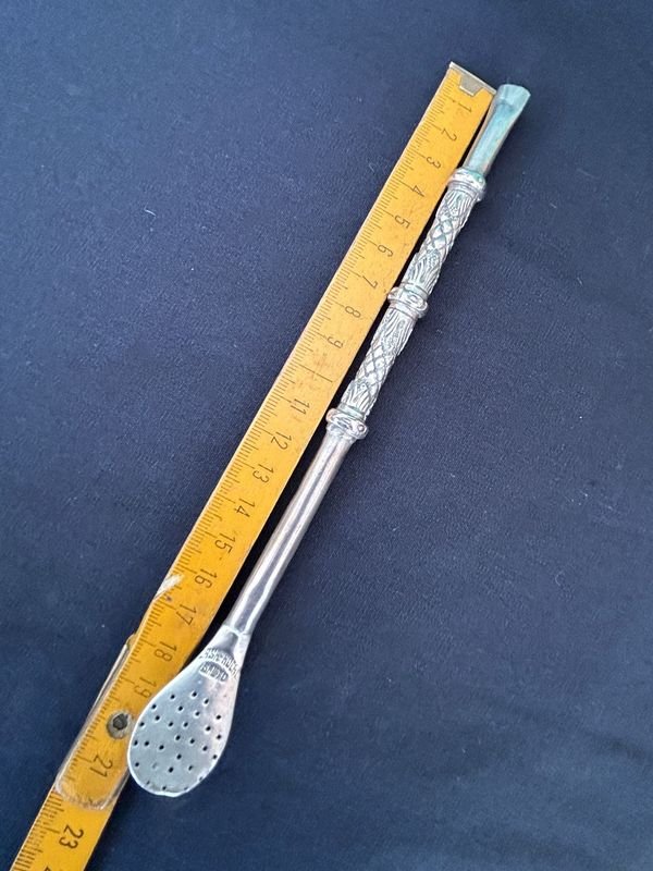 Bombilla de plata sana de la antigua Casa Rocha de Salto - imagen 3