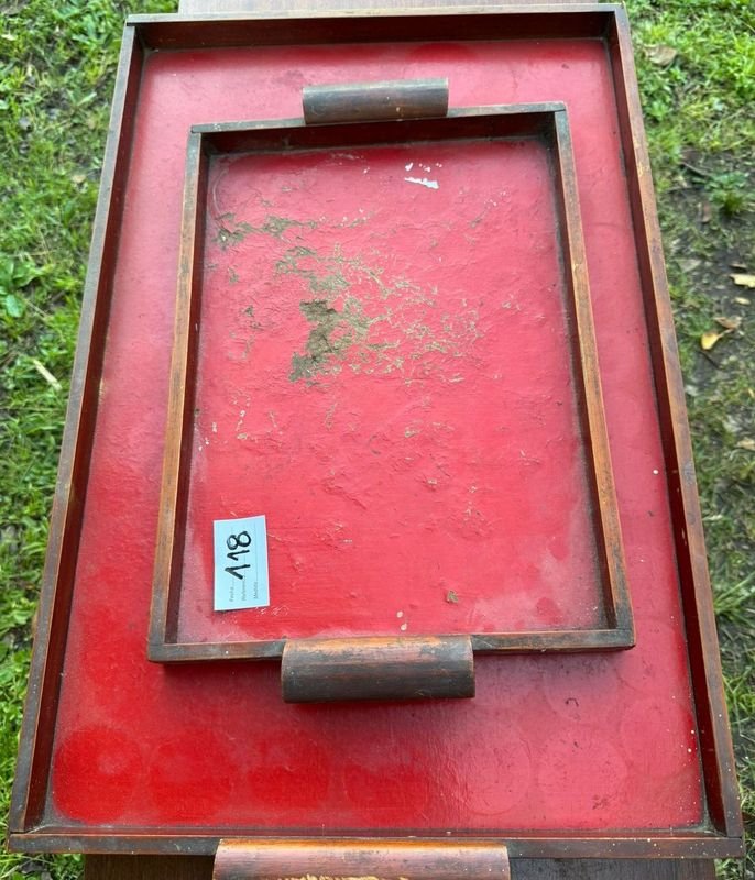 2 Bandejas Grandes de Madera Antiguas