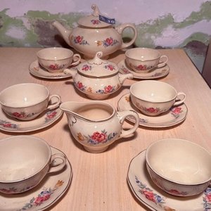 Juego de Té Versailles Porcelana con Flores - imagen 16