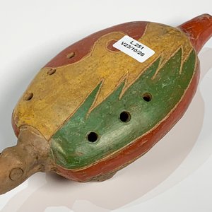 Ocarina Azteca de Cerámica en Forma de Tortuga - imagen 3