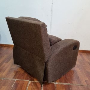 Sillón Reclinable Tapizado Marrón Oscuro - imagen 4