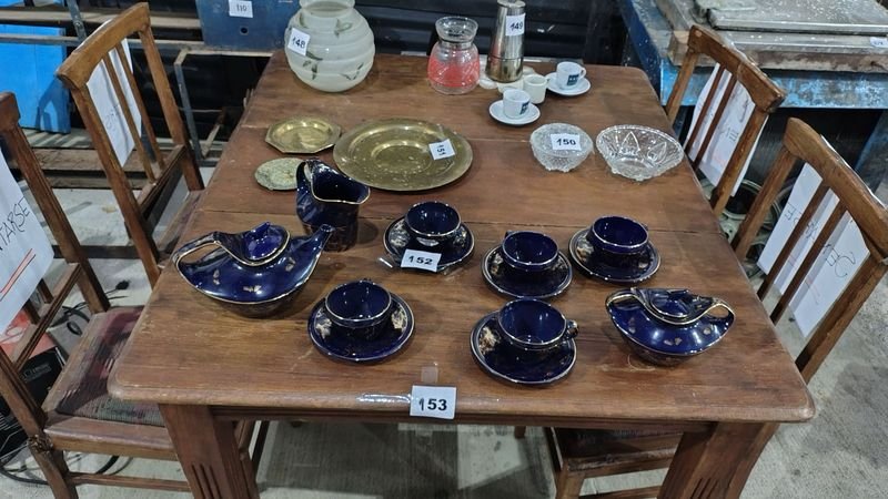 Juego de té completo azul y dorado - imagen 5