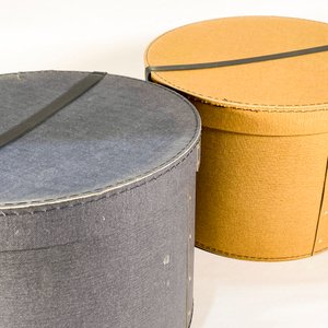 Set de 3 Baúles Circulares de Almacenamiento (Sara) - Beige y Gris - imagen 2