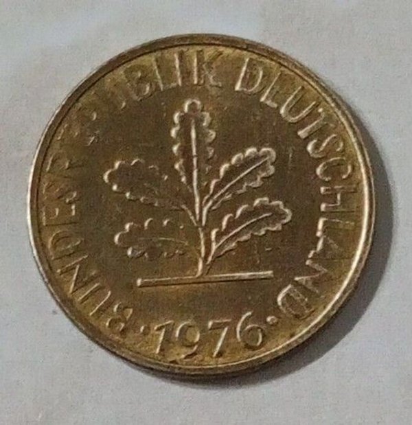 Moneda de 10 Pfennig de Alemania Occidental, Año 1976 - imagen 1