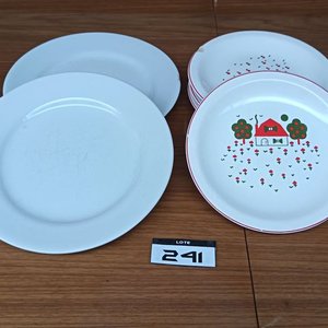 Juego de Cerámica: Platos Blancos y Tazas con Diseño - imagen 3