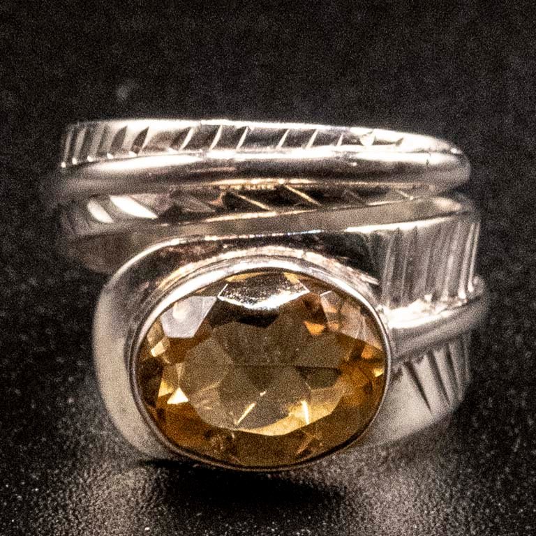 Anillo de Plata 925 con Citrino