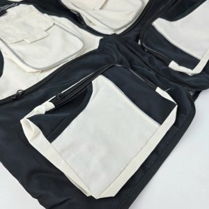 Chaleco de Pesca Talle XXXL Negro y Beige con Múltiples Bolsillos - imagen 5