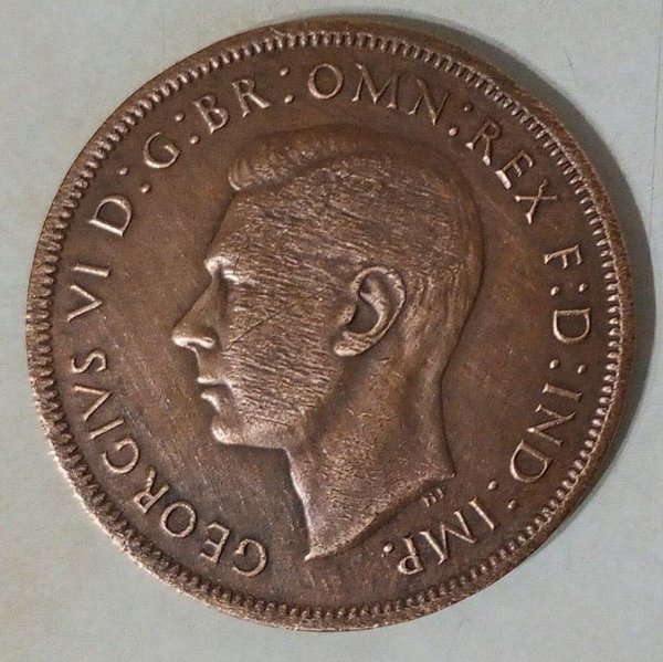 Moneda Británica de Un Penique (One Penny) 1940 - Reinado Jorge VI - imagen 1