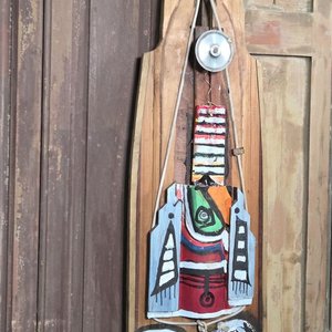 Tótem Artístico en Tabla de Skate "Utrico" - Técnica Mixta y Relieve - imagen 4