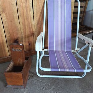 Sillita Plegable de Playa y Matera de Madera - imagen 2