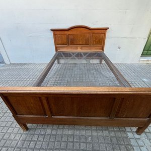 Cama de Roble Desarmable con Parrilla Elástica - imagen 3