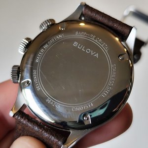 Reloj Bulova Aviador Reedición Automático Acero Zafiro Doble Corona - imagen 5