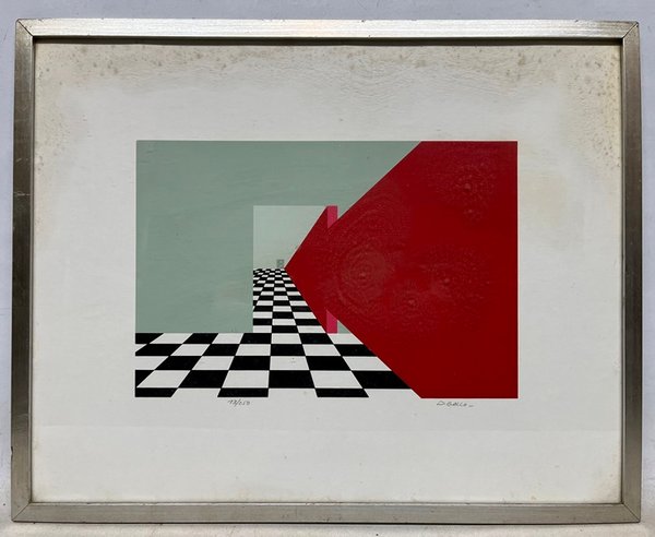 Serigrafía de Daniel Gallo - Flecha Roja