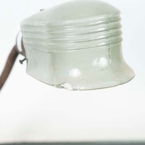 Lámpara de Escritorio Art Déco de Hierro con Brazo Flexible y Tulipa de Vidrio - imagen 2