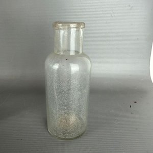 3 Frascos de Farmacia Antiguos de Vidrio Transparente - imagen 4