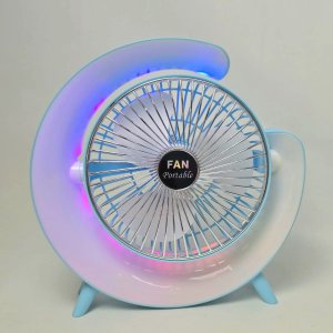 Ventilador de Escritorio Portátil a Batería con Luz LED Multicolor - imagen 11