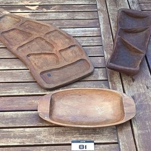 Dos Bandejas de Copetín - Una Fuentes de Madera de Diferentes Formas y Tamaños - imagen 2