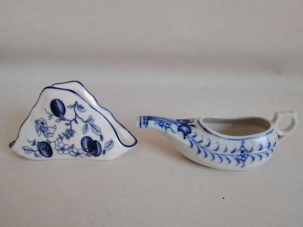 Servilletero y salsera japonesa de porcelana - imagen 1
