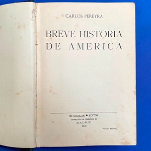 Libro Antiguo "Breve Historia de América" - Primera Edición 1930 - imagen 2