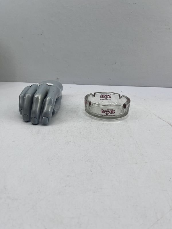 Cenicero de Vidrio con Publicidad "Gregson's"