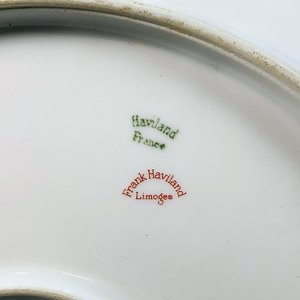 Plato de Porcelana Francesa Haviland Limoges con Guarda Dorada - imagen 3