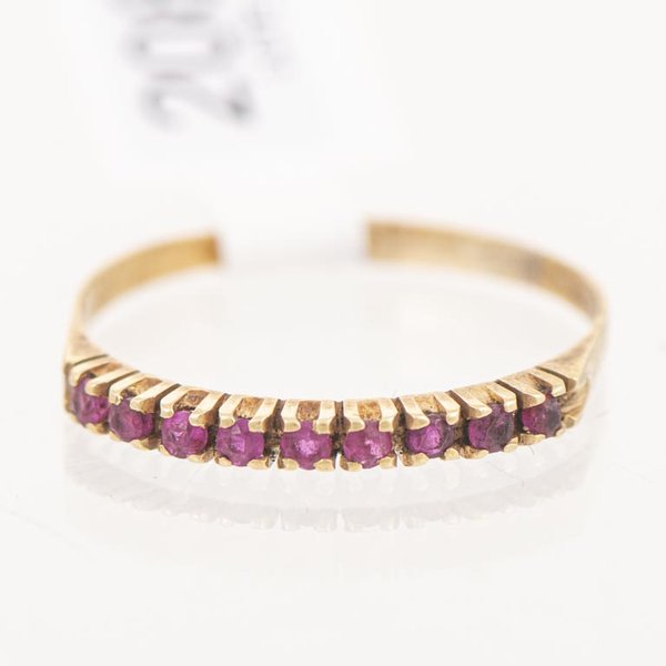 Anillo Medio Sin Fin de Oro 18k con Rubíes - imagen 1