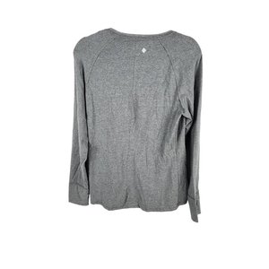 Remera de Yoga Manga Larga Gris Claro Mujer Talle XS - imagen 2