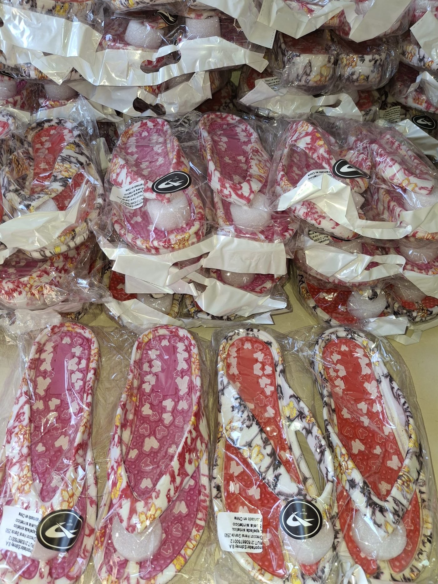 Pares de Chancletas Estampadas para Mujer
