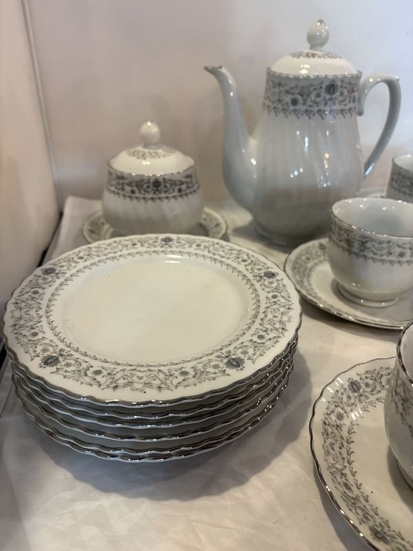 Juego de té chino en porcelana blanca - imagen 4