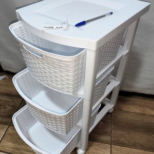 Organizador Rimax de PVC con 3 Canastos y Ruedas - imagen 3