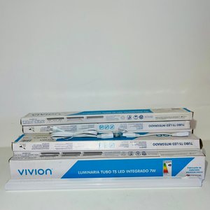 11 Tubos LED Integrados T5 7W Luz Cálida Vivion - imagen 2