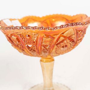 Centro de Mesa Vidrio Carnival Naranja con Detalles Labrados - imagen 2