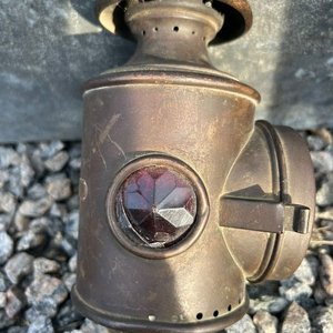 Farol Francés Antiguo L. Blériot París Bronce - imagen 5
