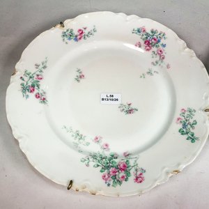 Dos Platos de Porcelana Francesa Limoges con Diseño Floral Blanco - imagen 3