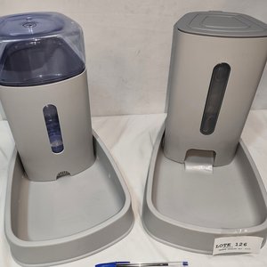 Juego de Comedero y Bebedero Automático para Mascotas, Gris - imagen 3