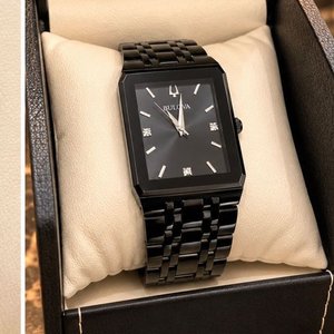 Reloj Bulova 98D164 Rectangular Negro Acero Inoxidable con Cristales - imagen 6