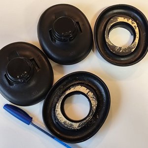 2 Cojines y Auriculares ANB-H-1 para Cascos de Piloto Americano 2GM - imagen 2