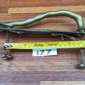 Juego Antiguo de Tiradores de Bronce para Puerta de Calle con Buzón - imagen 5