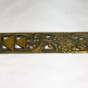 Aplique de Bronce Labrado Floral Vintage - imagen 2