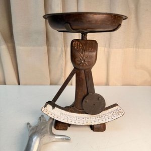 Balanza Antigua de Plato en Hierro con Escala - imagen 1