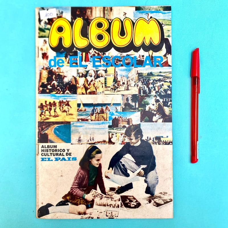 Álbum de figuritas "El Escolar" de los años 70, editado en Uruguay por El País