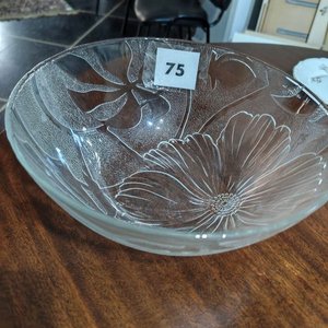 Ensaladera de Vidrio Transparente con Diseño Floral - imagen 2