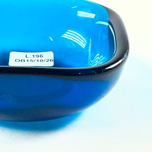 Centro de Cristal Azul Orrefors - Diseño Nórdico - imagen 3